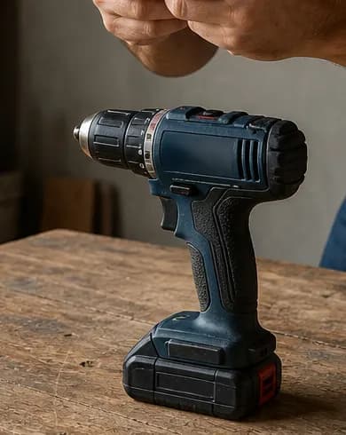 Taladro percutor inalámbrico 18 V con 2 baterías